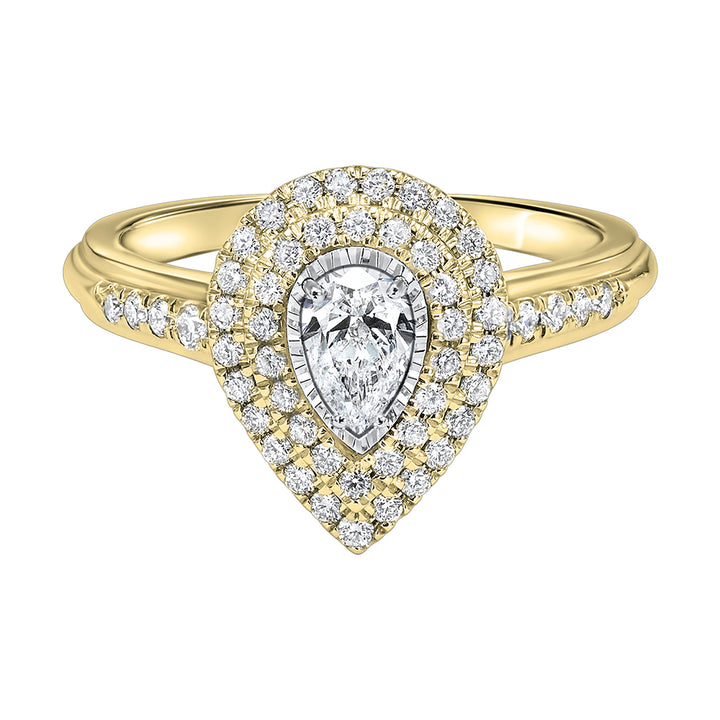 14Kt Yellow Gold Diamond 3/4Ctw Ring