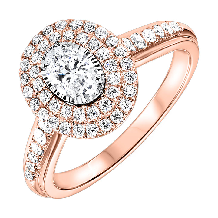 14Kt Rose Gold Diamond 3/4Ctw Ring