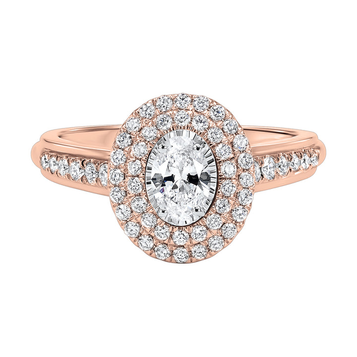14Kt Rose Gold Diamond 3/4Ctw Ring