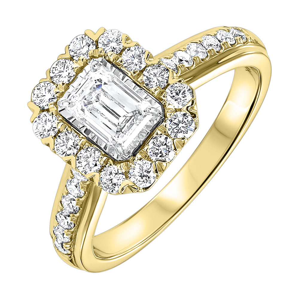 14Kt Yellow Gold Diamond 1Ctw Ring