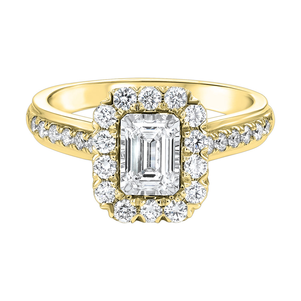 14Kt Yellow Gold Diamond 1Ctw Ring