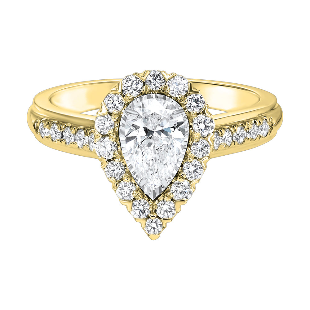 14Kt Yellow Gold Diamond 1Ctw Ring