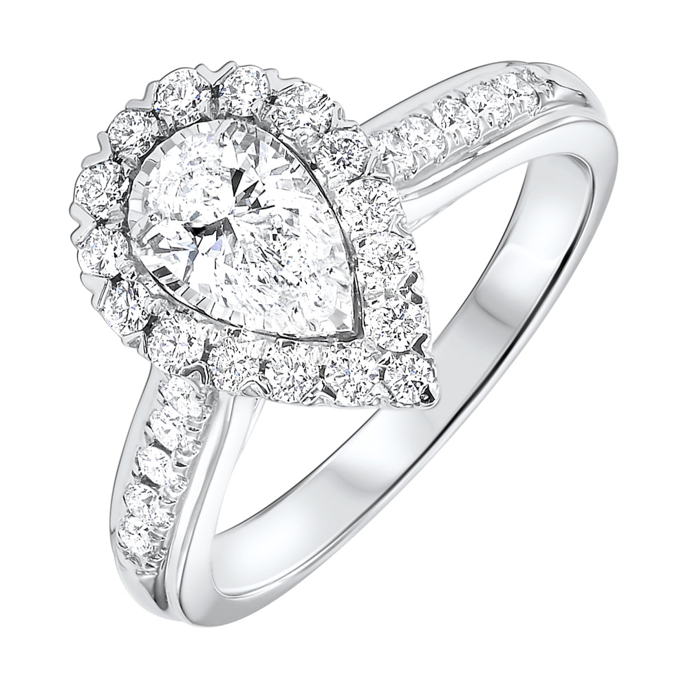 Silver White Diamond 1Ctw Ring