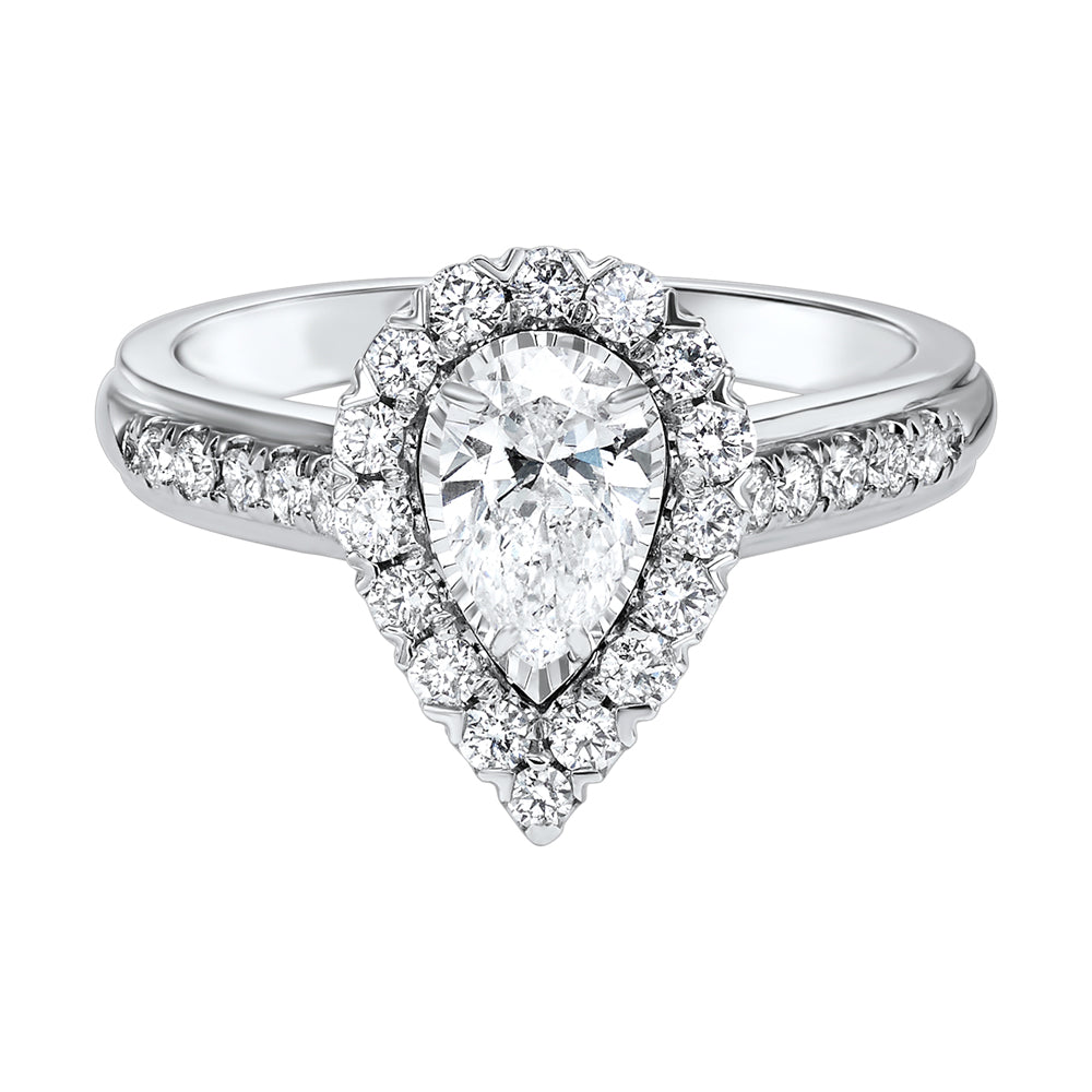 Silver White Diamond 1Ctw Ring
