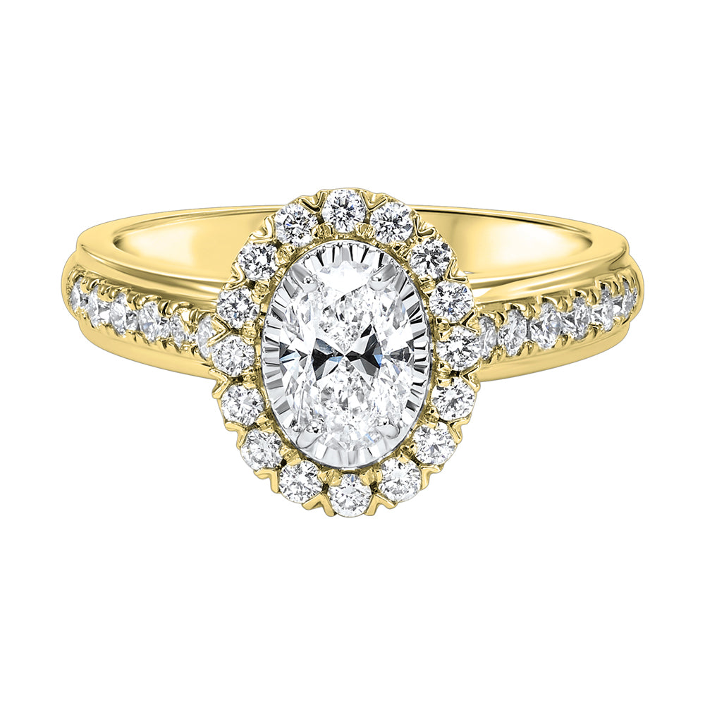 14Kt Yellow Gold Diamond 1Ctw Ring