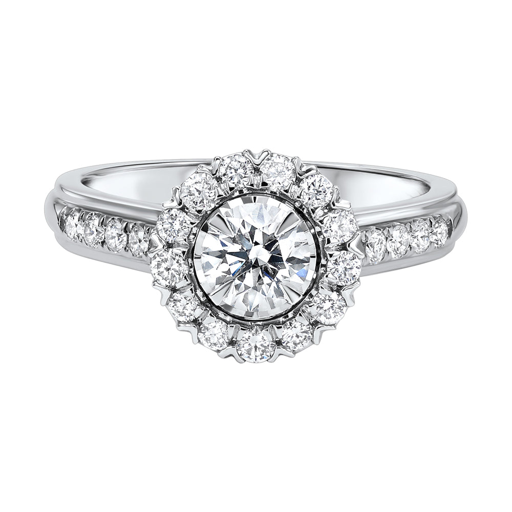 14Kt White Gold Diamond 1Ctw Ring