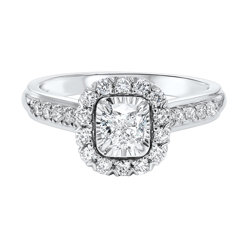 Silver White Diamond 1Ctw Ring