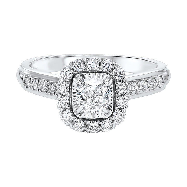 Silver White Diamond 1Ctw Ring