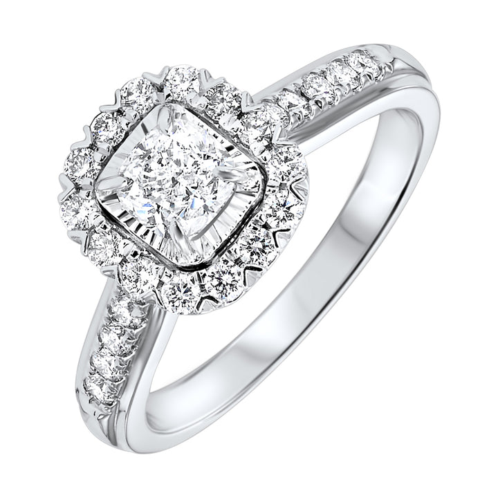 Silver White Diamond 1Ctw Ring