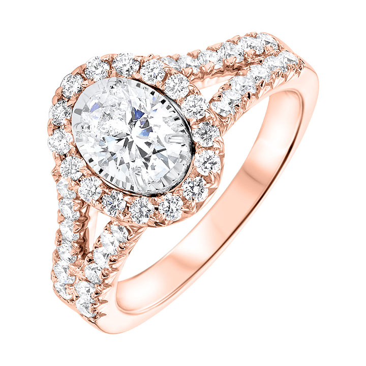 14Kt Rose Gold Diamond 1 1/2Ctw Ring