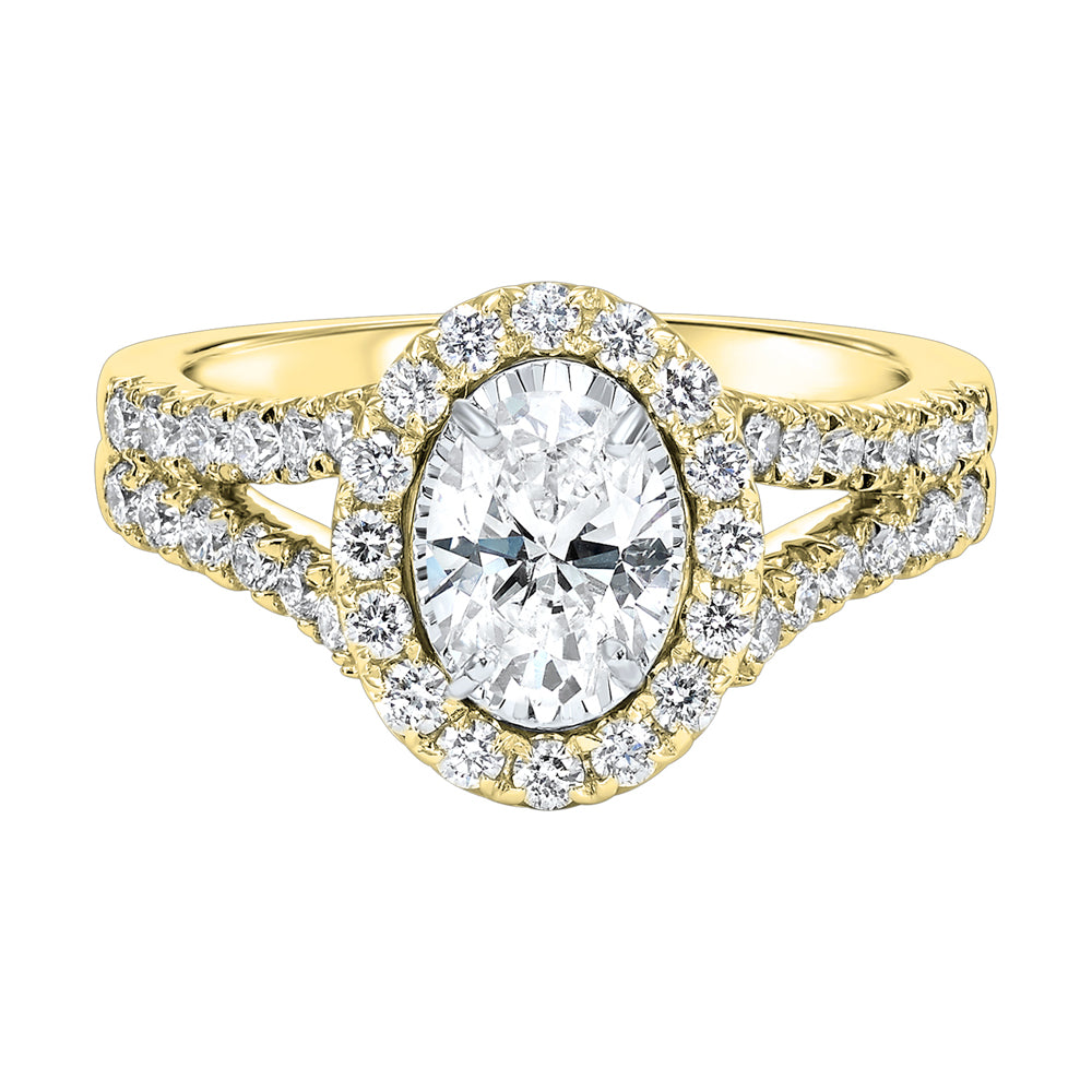 14Kt Yellow Gold Diamond 1 1/2Ctw Ring