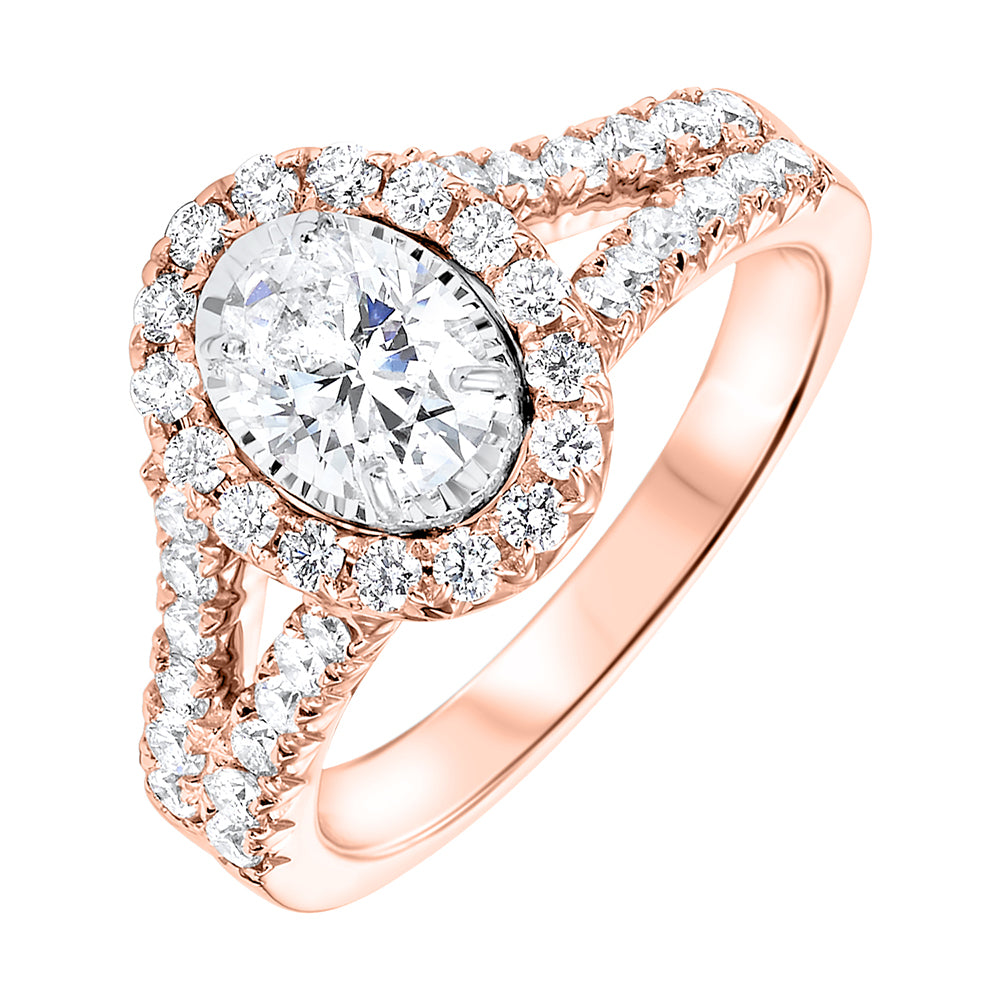 14Kt Rose Gold Diamond 1 1/2Ctw Ring