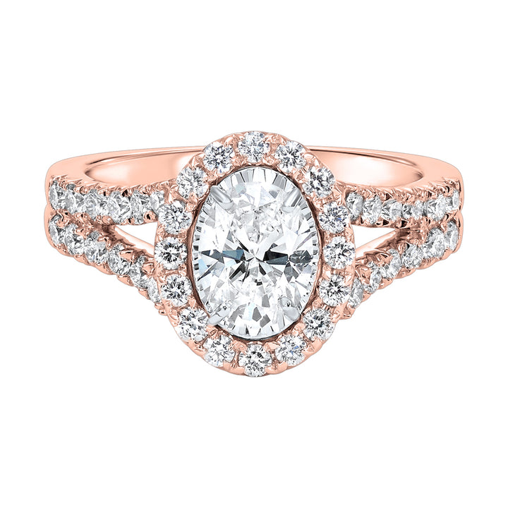 14Kt Rose Gold Diamond 1 1/2Ctw Ring