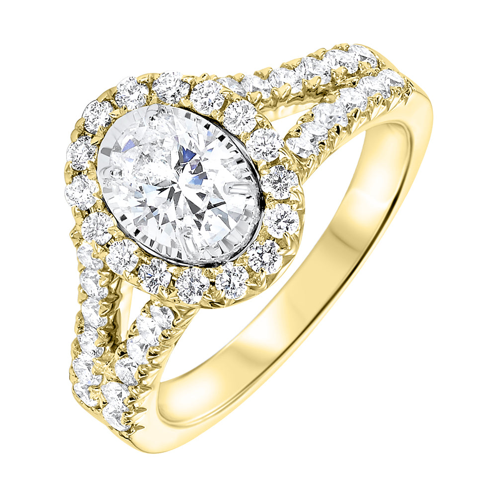 14Kt Yellow Gold Diamond 1 1/2Ctw Ring