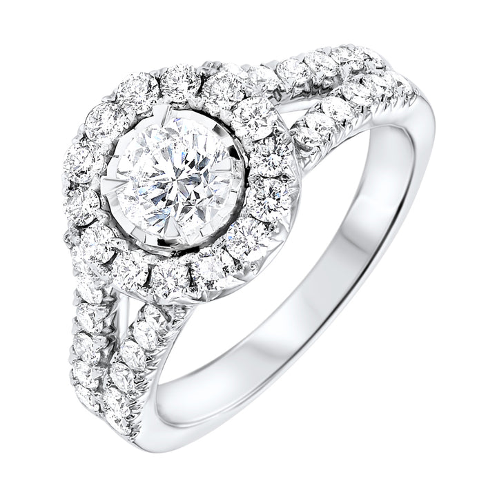 Silver White Diamond 1 1/2Ctw Ring