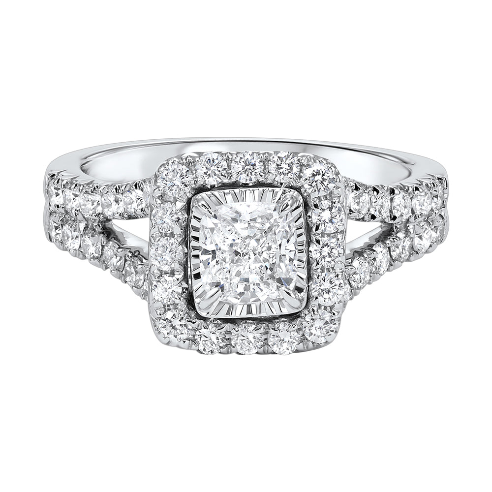 Silver White Diamond 1 1/2Ctw Ring
