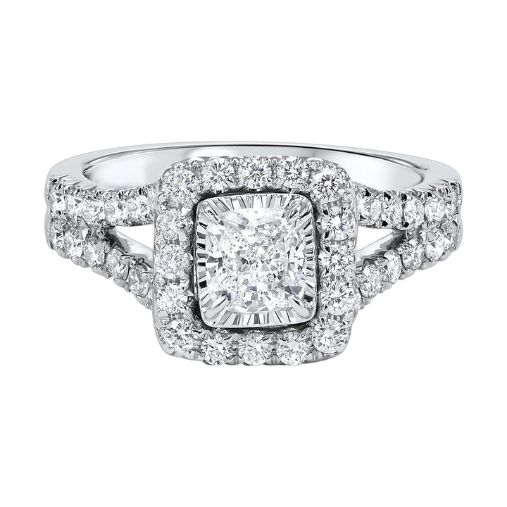 Silver White Diamond 1 1/2Ctw Ring