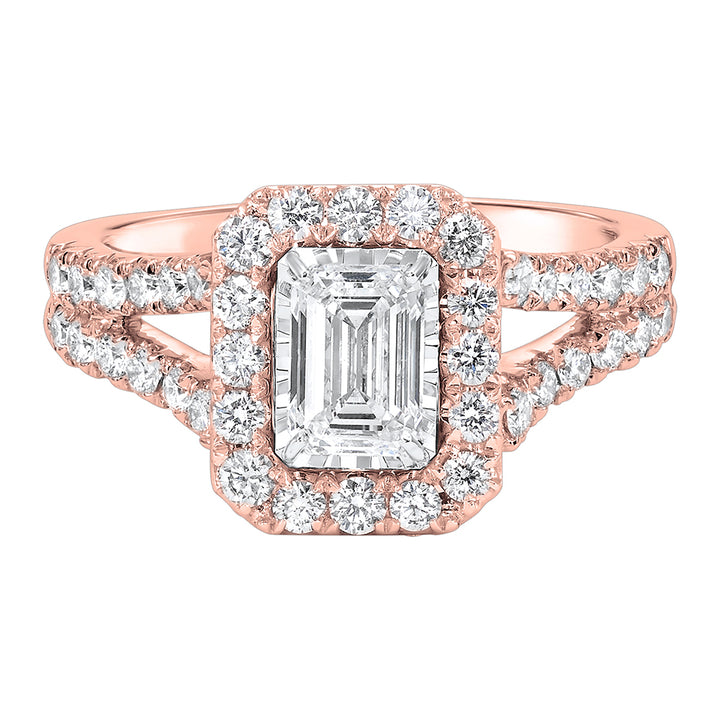 14Kt Rose Gold Diamond 1 1/2Ctw Ring