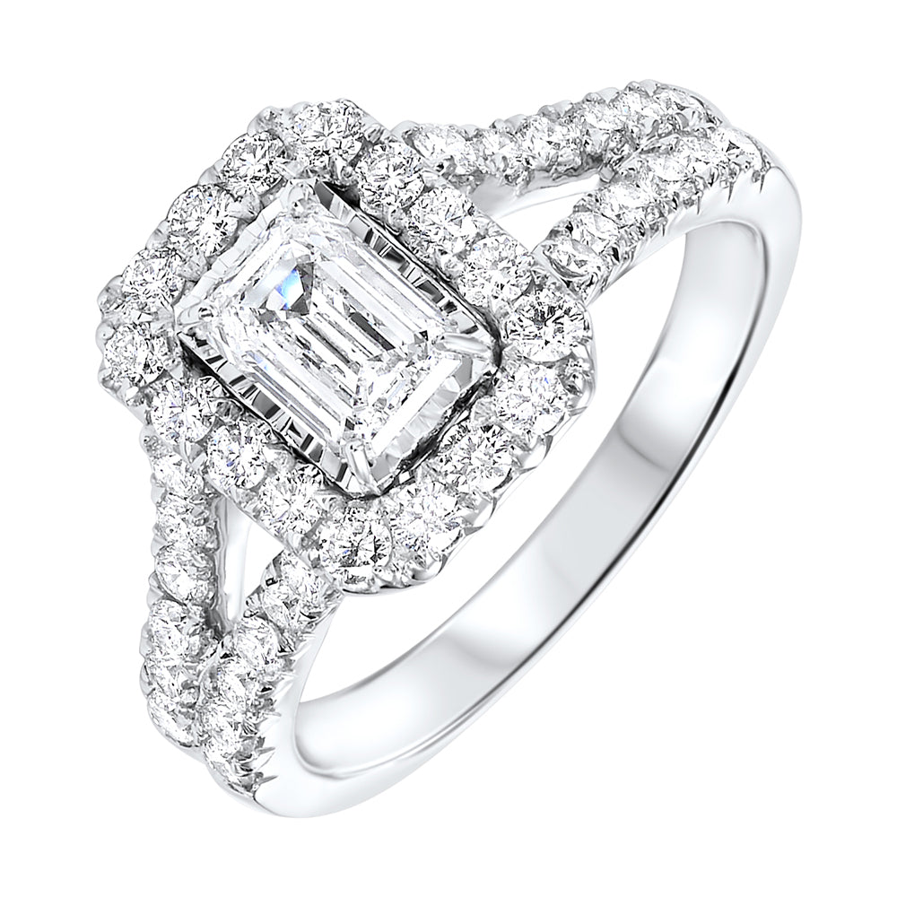 18Kt White Gold Diamond 1 5/8Ctw Ring