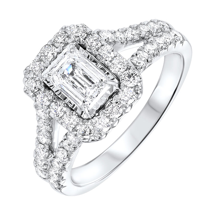 18Kt White Gold Diamond 1 5/8Ctw Ring