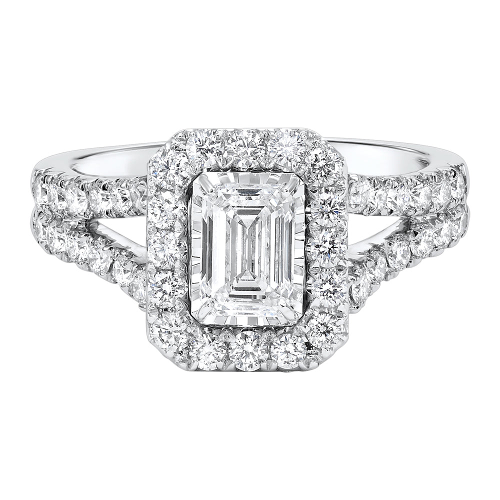 Silver White Diamond 1 5/8Ctw Ring