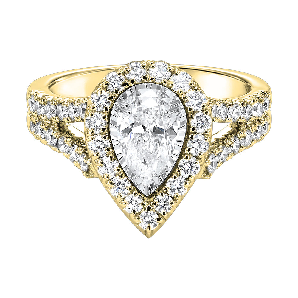 18Kt Yellow Gold Diamond 1 5/8Ctw Ring