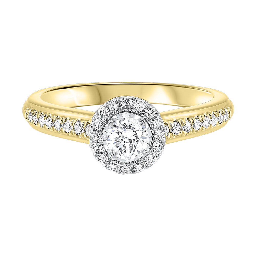 14Kt White Yellow Gold Diamond 1/2Ctw Ring