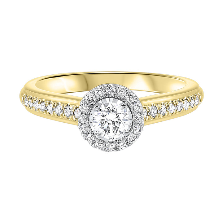 14Kt White Yellow Gold Diamond 1/2Ctw Ring