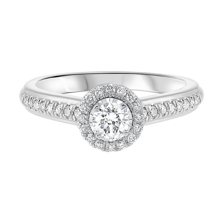 Silver White Diamond 1/2Ctw Ring