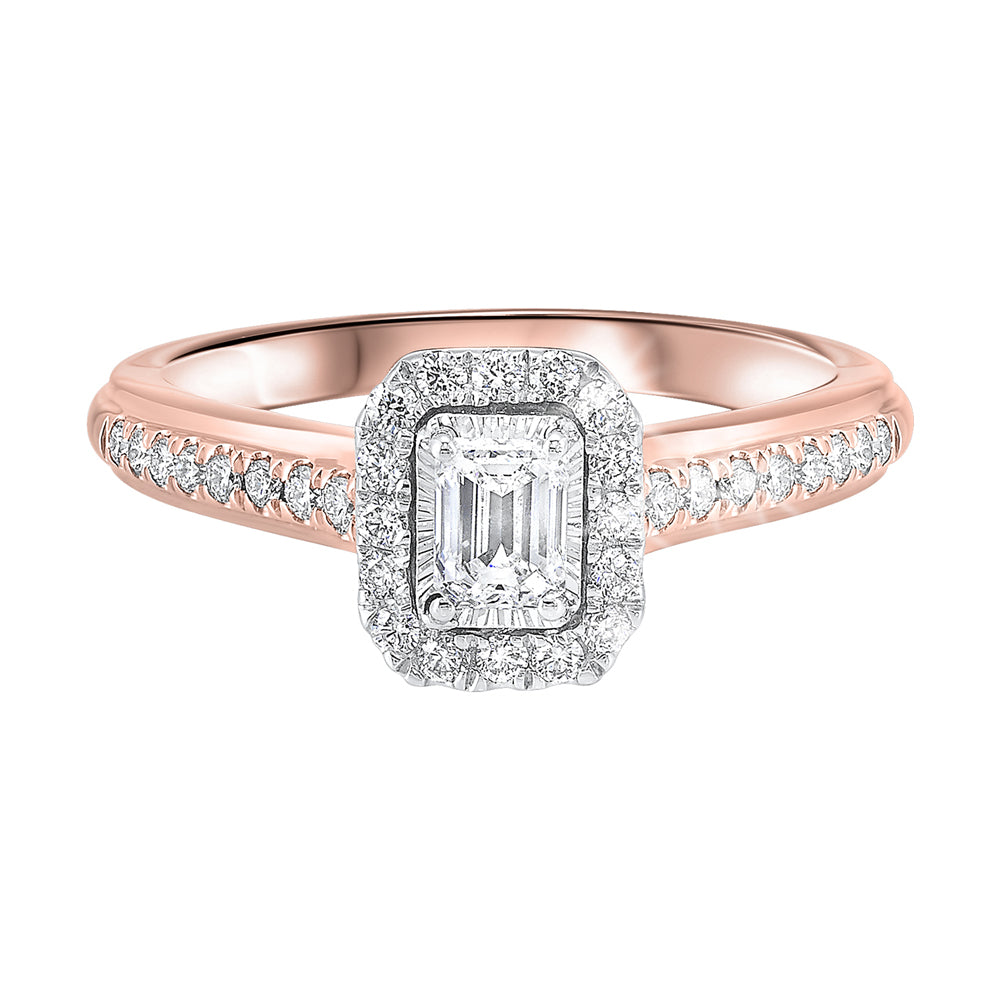 14Kt White Rose Gold Diamond 1/2Ctw Ring