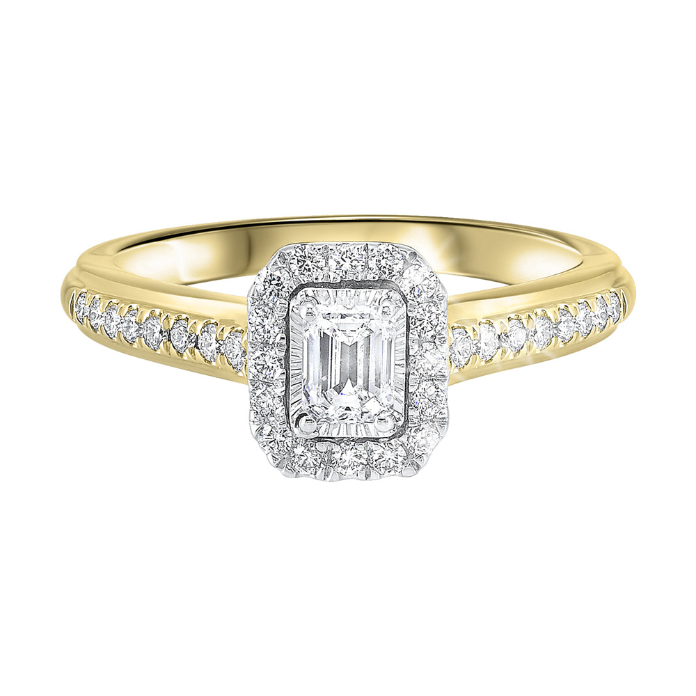 14Kt White Yellow Gold Diamond 1/2Ctw Ring