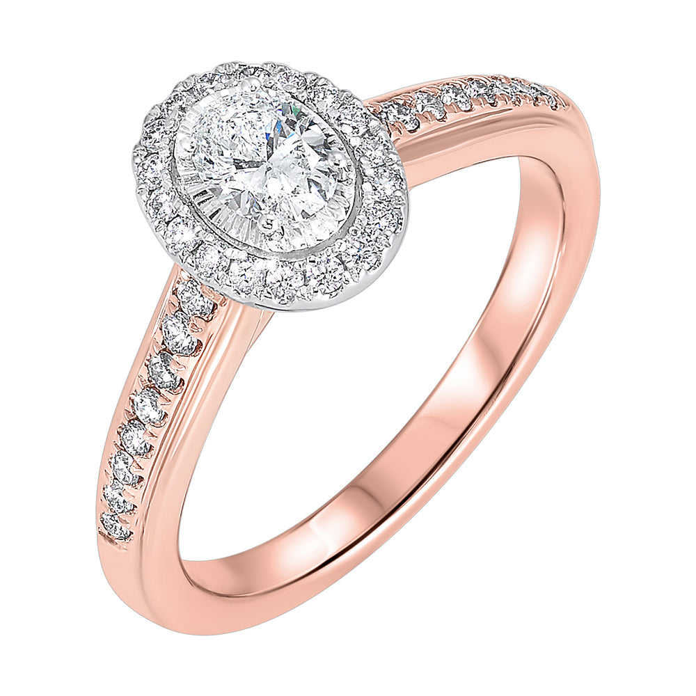 14Kt White Rose Gold Diamond 1/2Ctw Ring