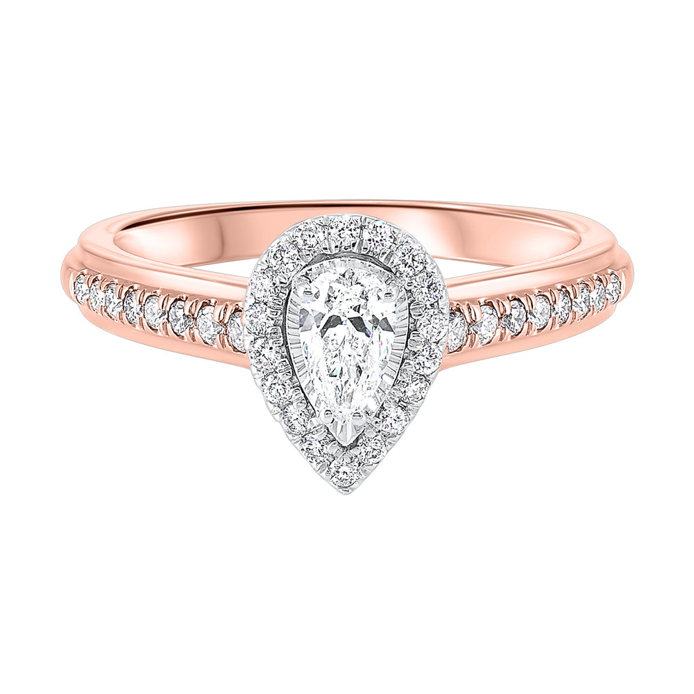 14Kt White Rose Gold Diamond 1/2Ctw Ring