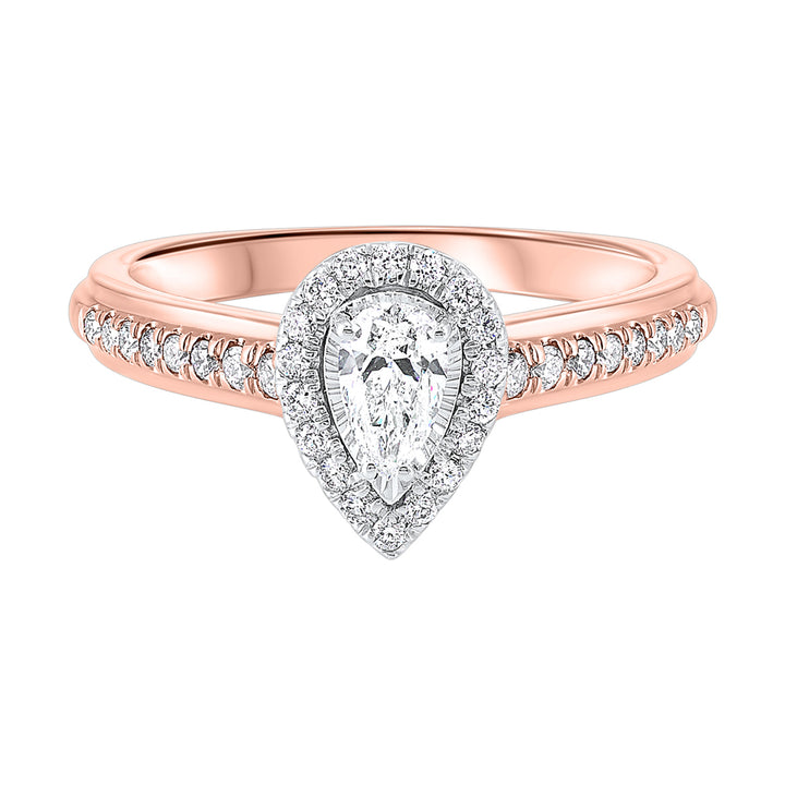14Kt White Rose Gold Diamond 1/2Ctw Ring