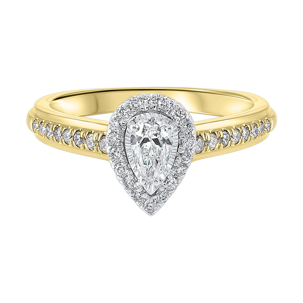 14Kt White Yellow Gold Diamond 1/2Ctw Ring