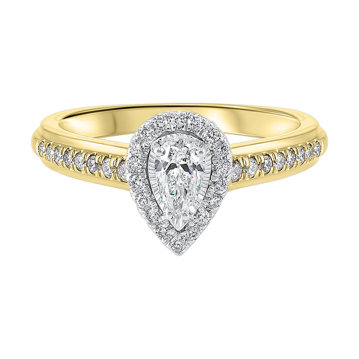 14Kt White Yellow Gold Diamond 1/2Ctw Ring