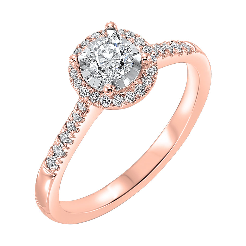 14Kt Rose Gold Diamond 1/2Ctw Ring