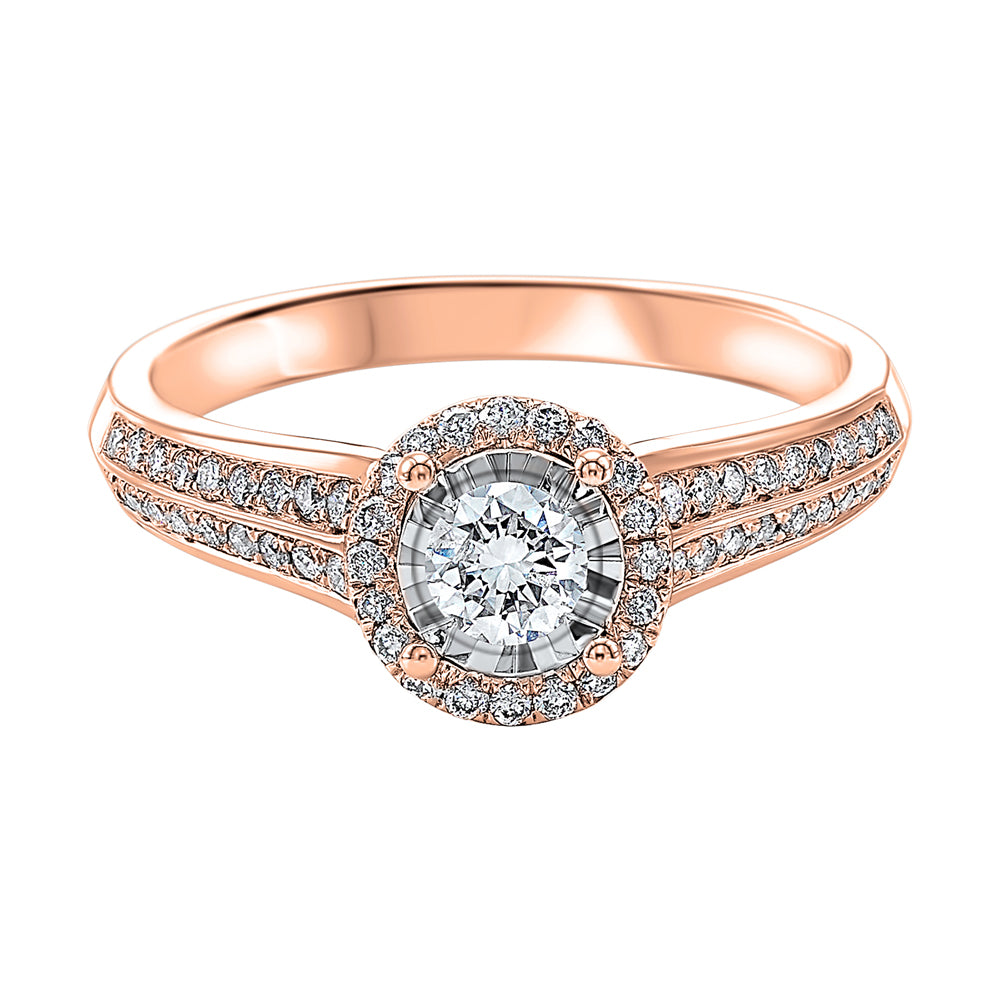 14Kt Rose Gold Diamond 1/2Ctw Ring