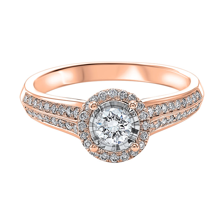 14Kt Rose Gold Diamond 1/2Ctw Ring