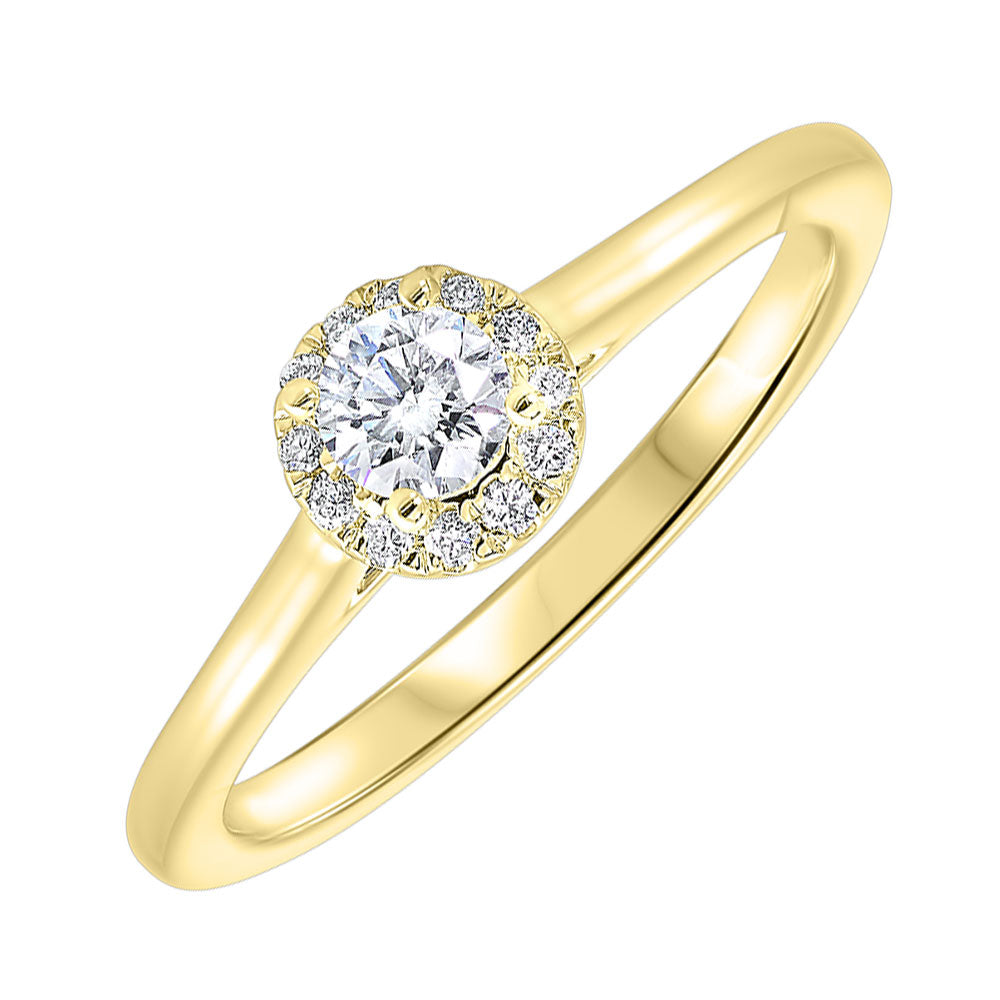 14Kt Yellow Gold Diamond 1/3Ctw Ring