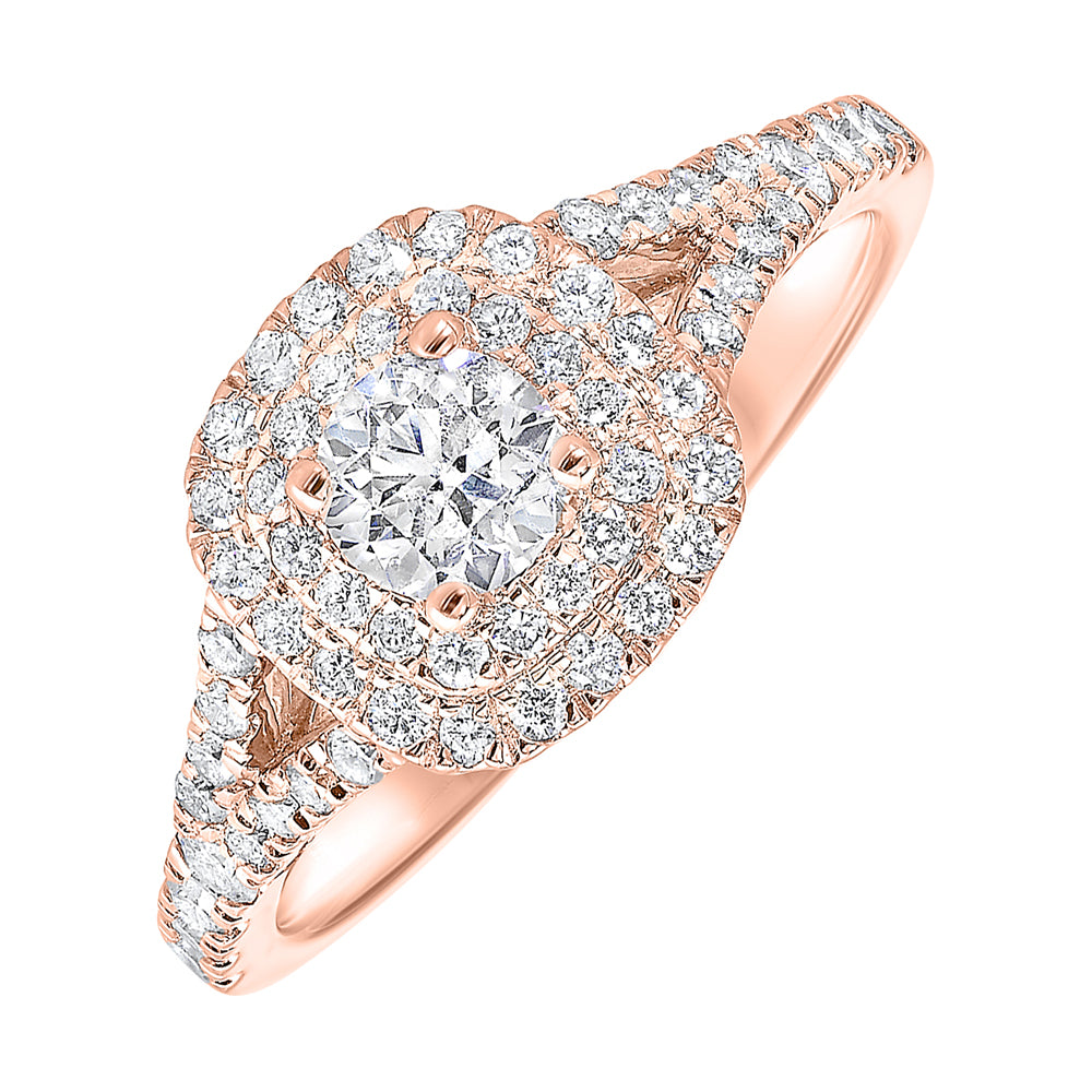 14Kt Rose Gold Diamond 7/8Ctw Ring