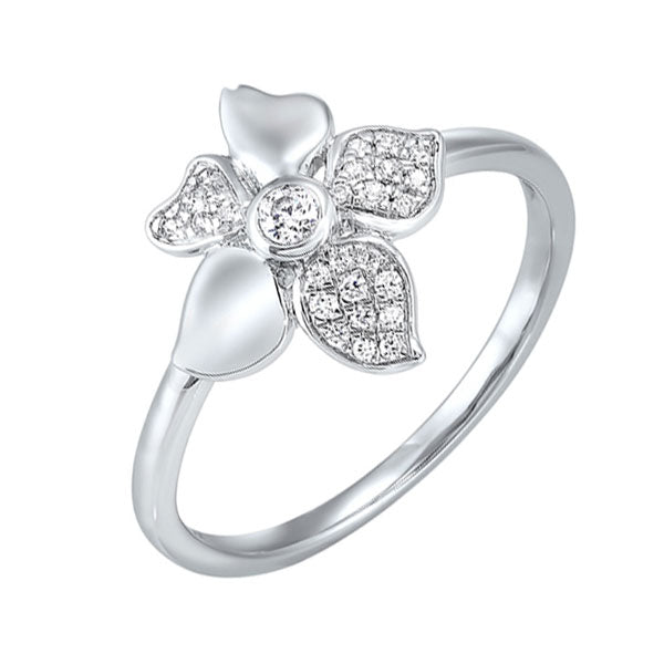 10Kt White Gold Diamond 1/7Ctw Ring