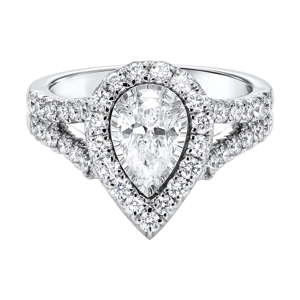 Silver White Diamond 1Ctw Ring