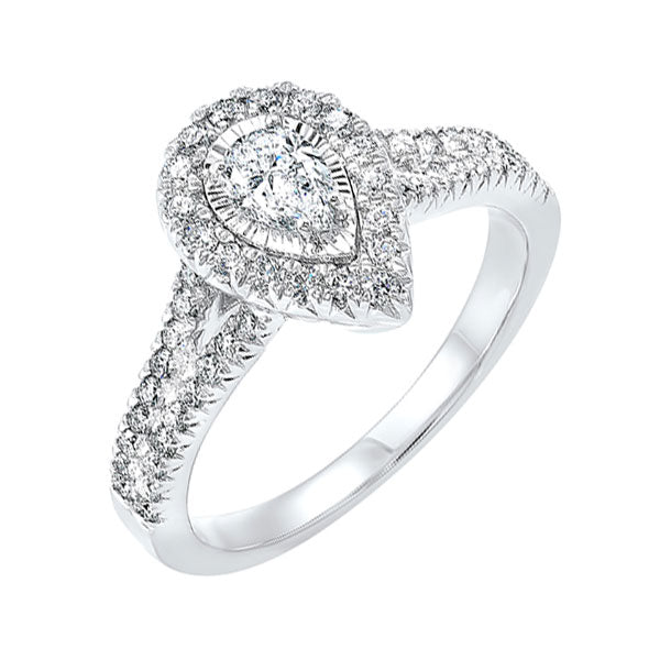 14Kt White Gold Diamond 3/4Ctw Ring