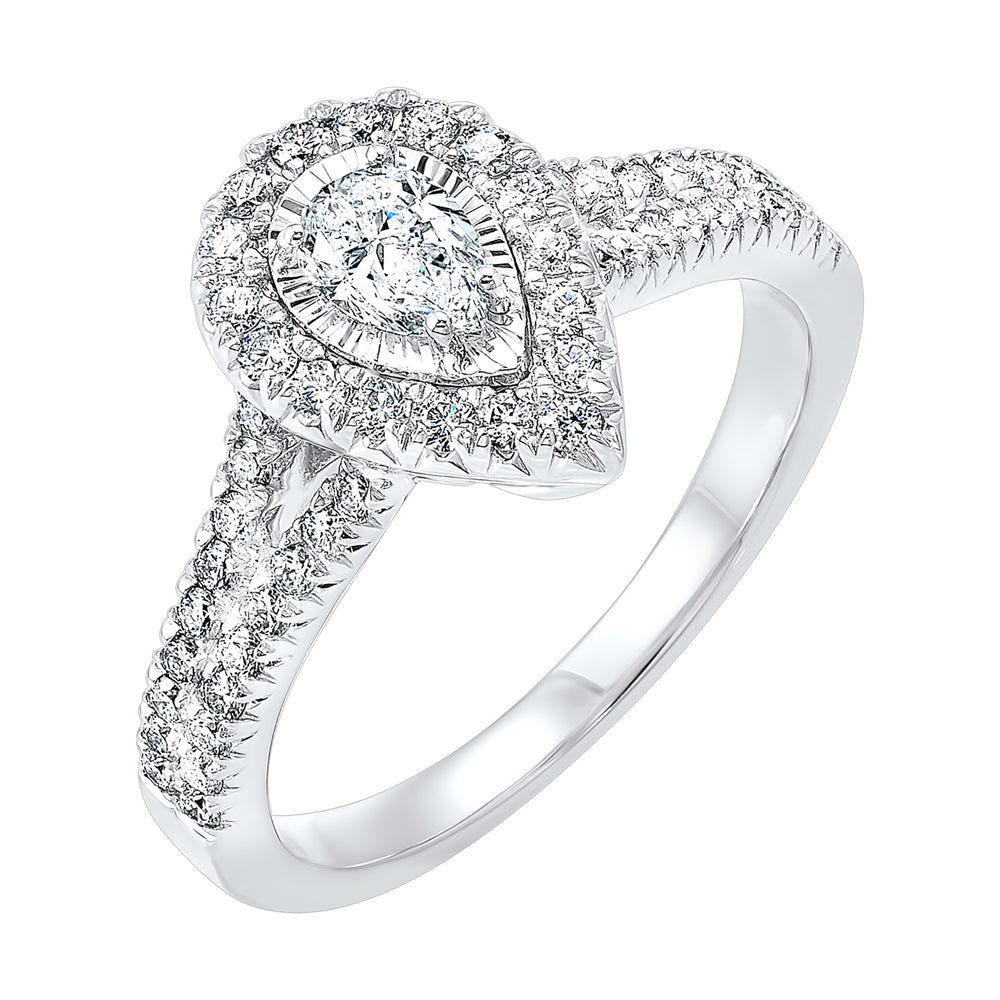 14Kt White Gold Diamond 3/8Ctw Ring