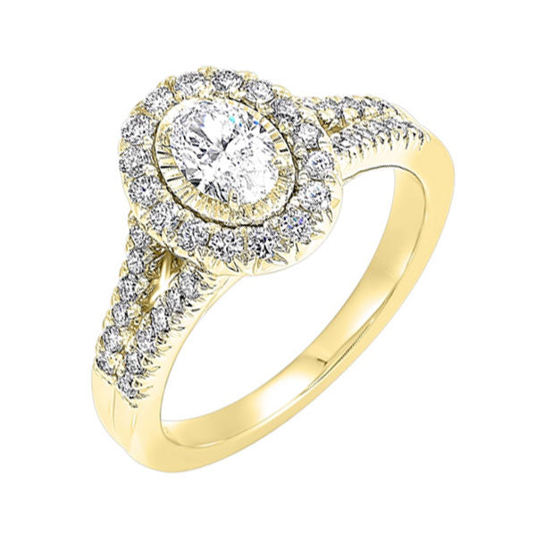 14Kt Yellow Gold Diamond 1Ctw Ring