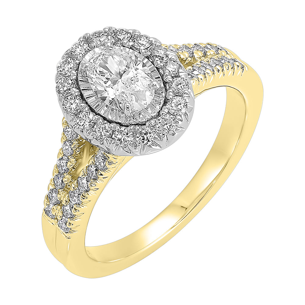 14Kt Yellow Gold Diamond 1Ctw Ring