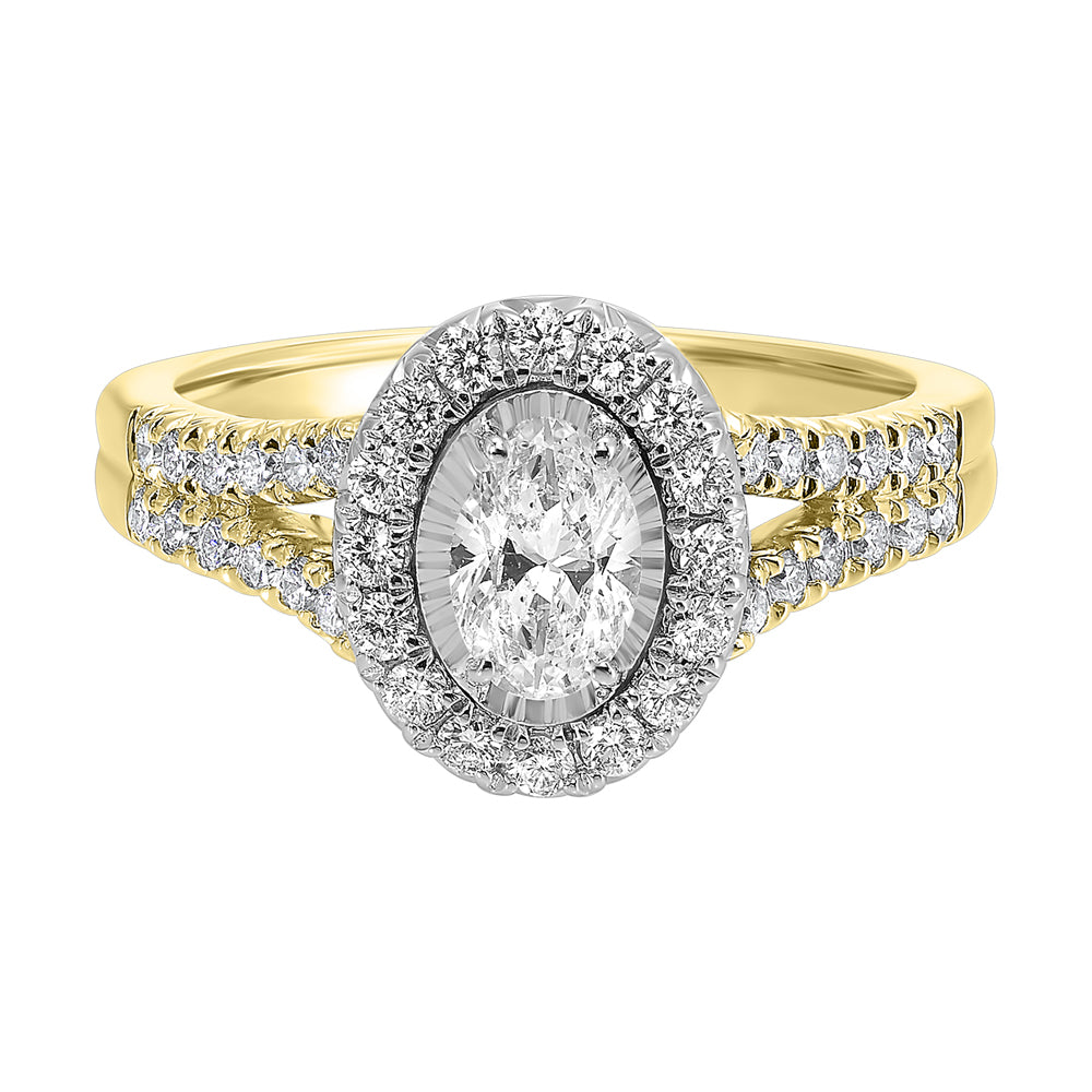 14Kt Yellow Gold Diamond 1Ctw Ring