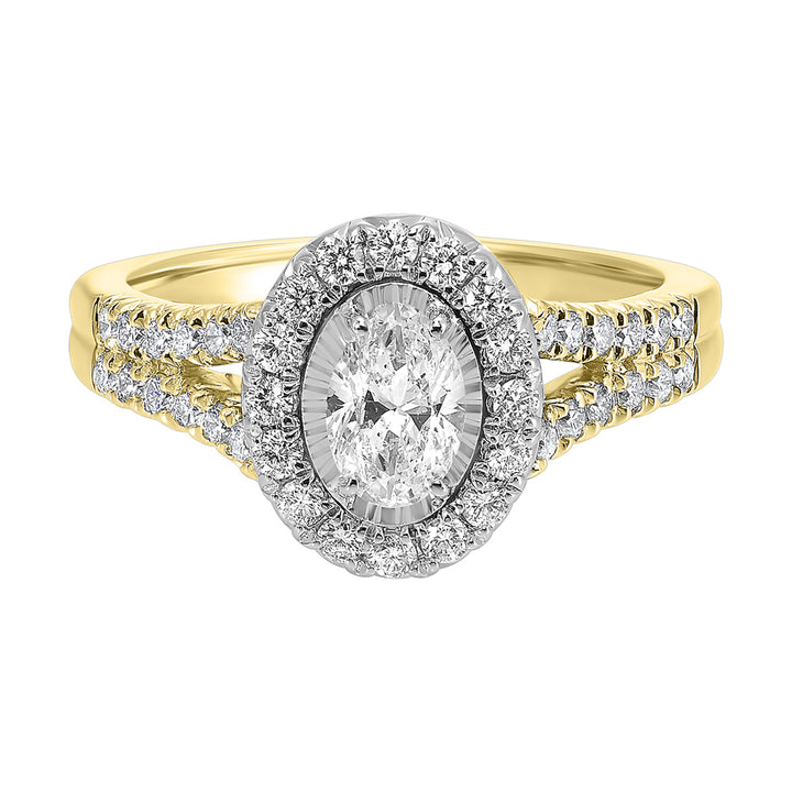 14Kt Yellow Gold Diamond 1Ctw Ring