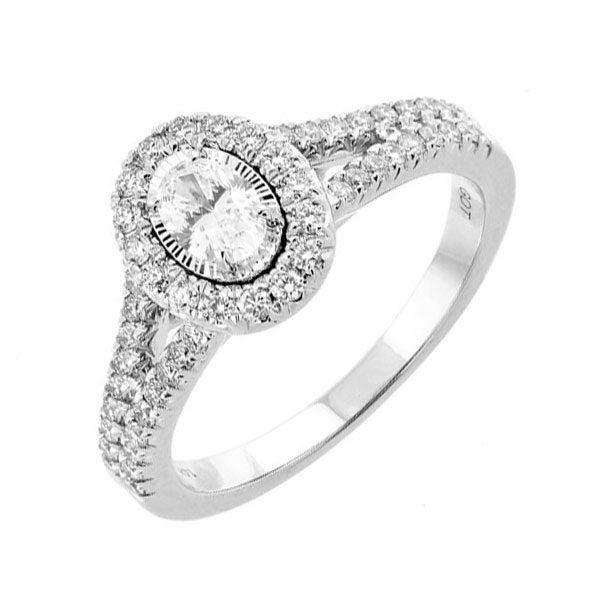 14Kt White Gold Diamond 3/4Ctw Ring